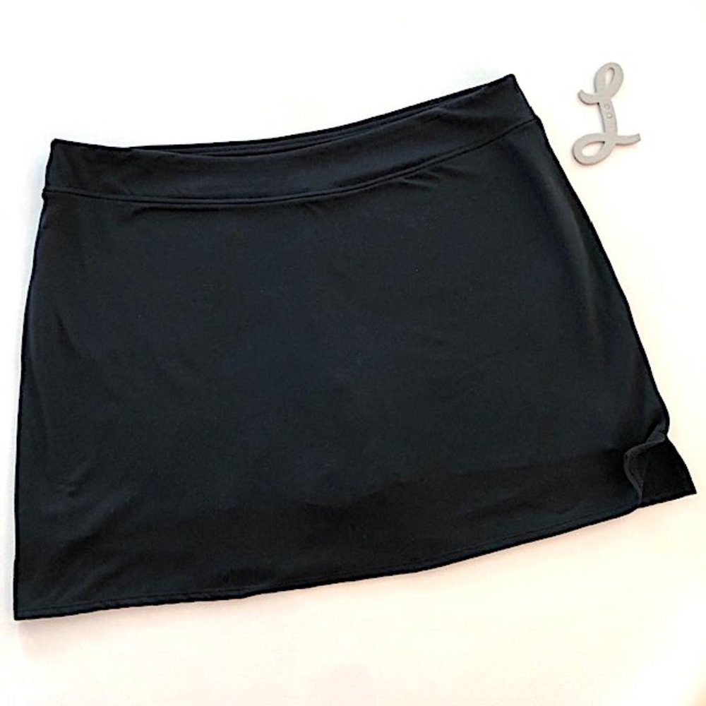 Soft, Stretchy Black XXL Mini Sport Skort